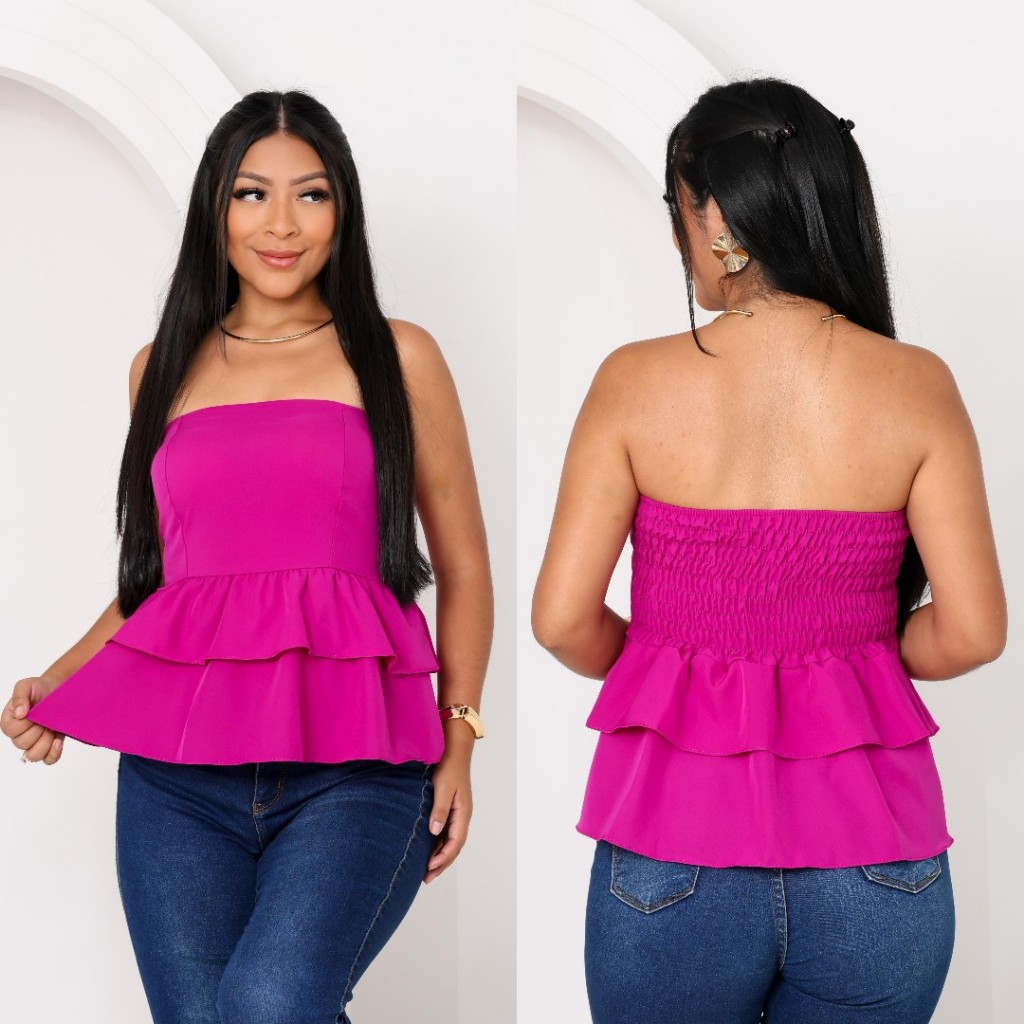 CROPPED FEMININO TOMARA QUE CAIA COM BOJO E LATEX NAS COSTAS 07 em Oferta na Shopee