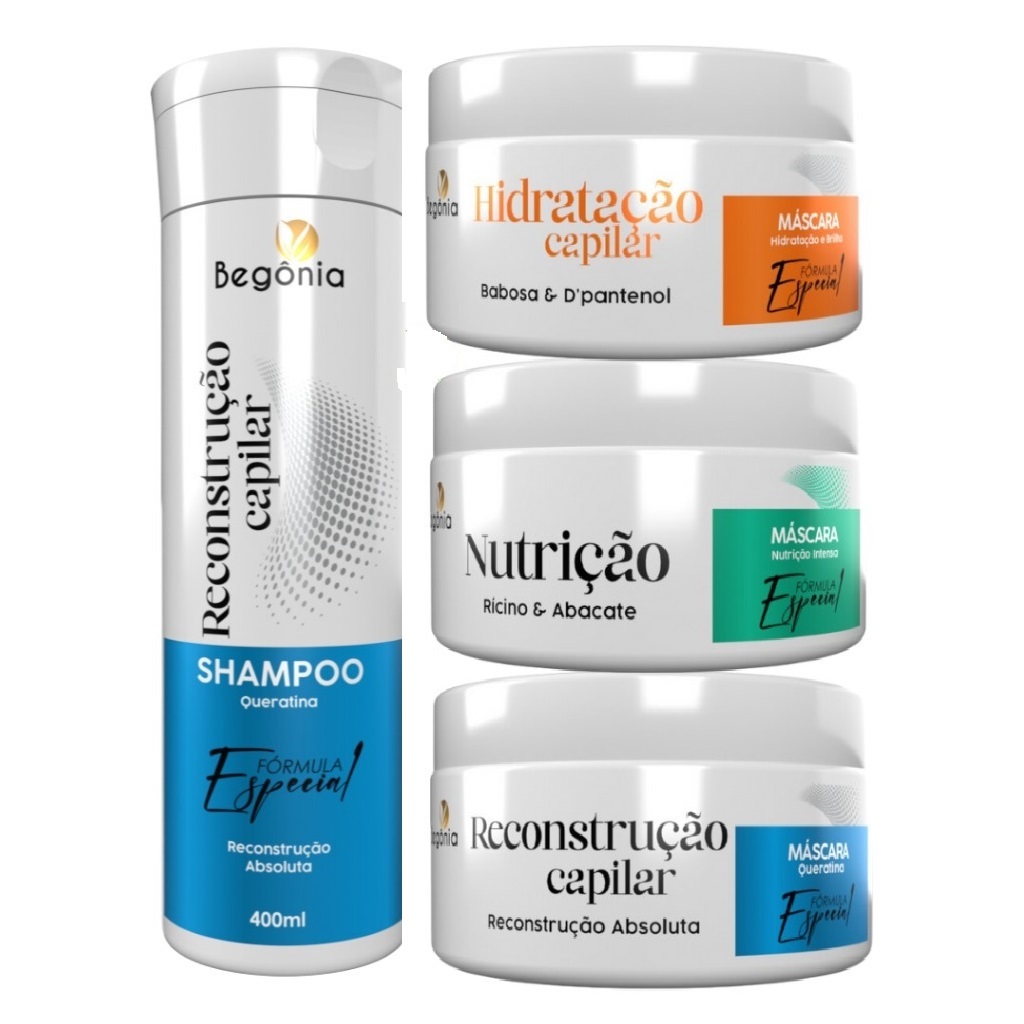 Kit Capilar Cronograma  Begônia (4 itens na caixa) - Begônia