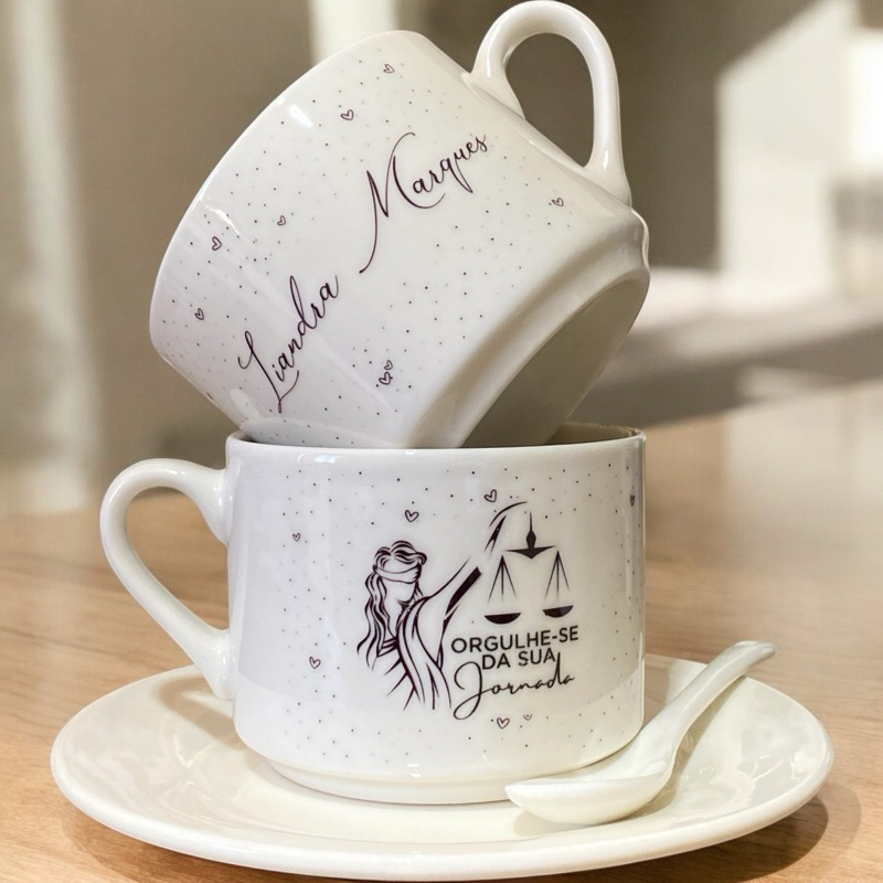 Xícara  DIREITO  personalizada com nome - ORGULHE-SE DA SUA JORNADA em Oferta na Shopee