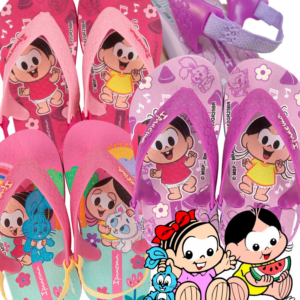 Chinelo Menina Turma da Mônica Magali Baby Ipanema Kids 26791 - Baby & Kids Fashion