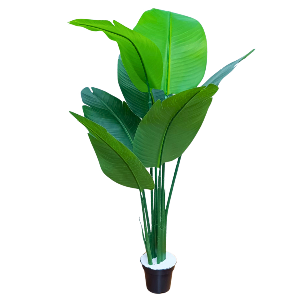 Planta Árvore Bananeira Artifical Grande Folhas Verdes 110cm em Oferta na Shopee