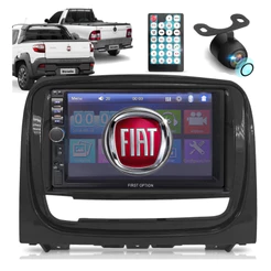 Central Multimidia Fiat Strada 2013 2014 2015 2016 2017 2018 + Moldura + Camera de ré