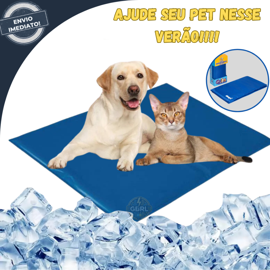 Tapete Colchonete Gel Refrescante Gelado Pet Cachorro Gato P / M / G