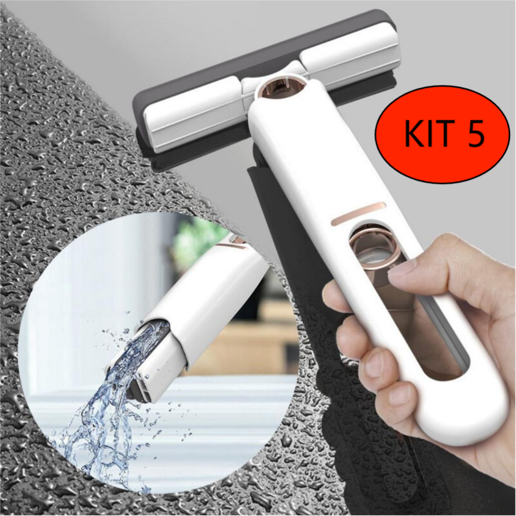 KIT 5 Mini Rodo Esfregão Absorvente Portátil Limpeza Multifuncional Mesa Janela