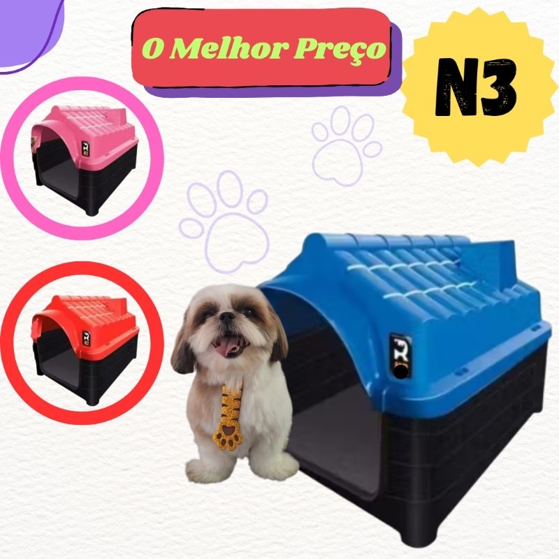 Casinha De Cachorro Gato Coelho Casa Pet Plástico Pequeno