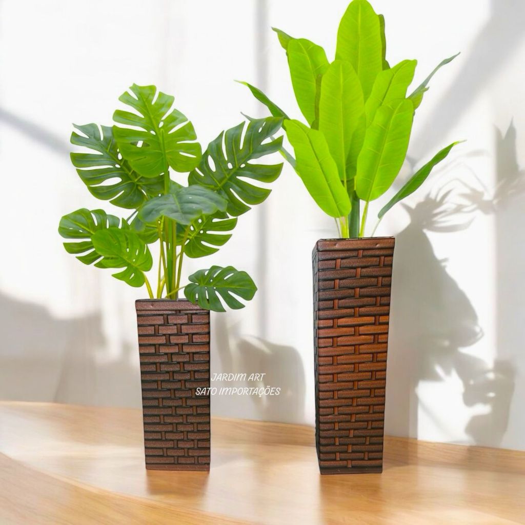 vaso para plantas flores naturais artificiais fibra sintetica coluna VASO ALTO