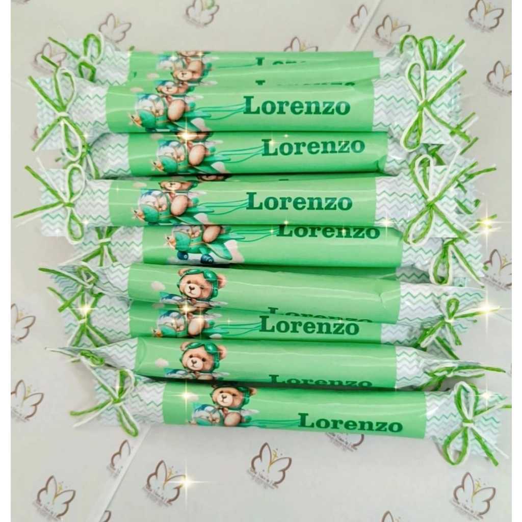 JUJUBA PERSONALIZADA URSINHO AVIADOR -  LEMBRANCINHA ANIVERSARIO - MATERNIDADE - FESTA- BATIZADO