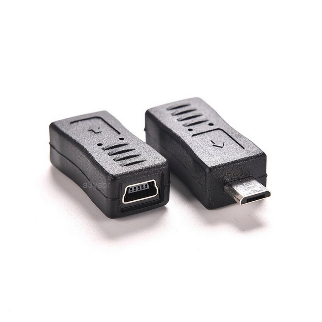 Adaptador mini-b v3 para micro-b v8 celular smart phone otg gps plug tomada extensão cabo conector