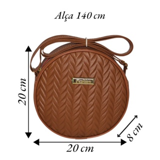 Bolsa Feminina Redonda Transversal Com Alça Regulável em Oferta na Shopee
