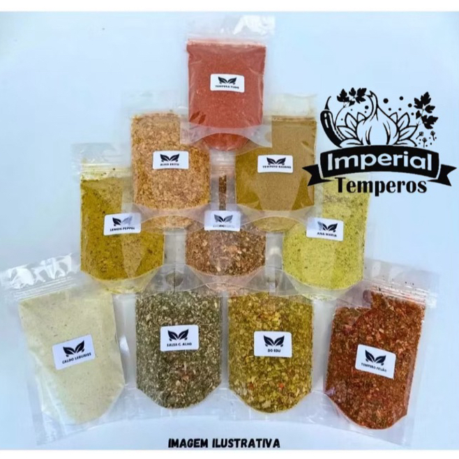 KIT 15 Temperos mais vendidos, com 100g cada!!! OFERTA LIMITADA(OBS OREGANO 30g)Zip LOCK