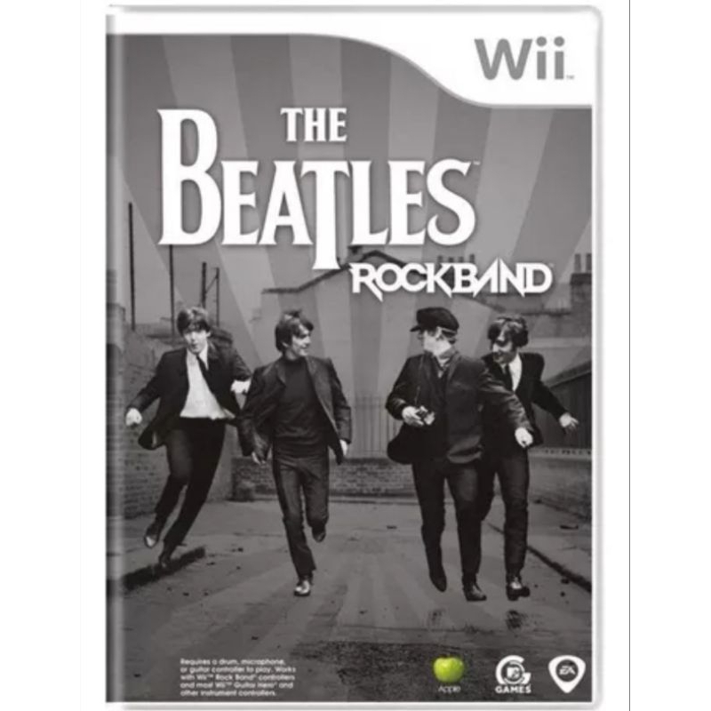 Capa de Jogo Nintendo Wii The Beatles Rockband + manual de instruções