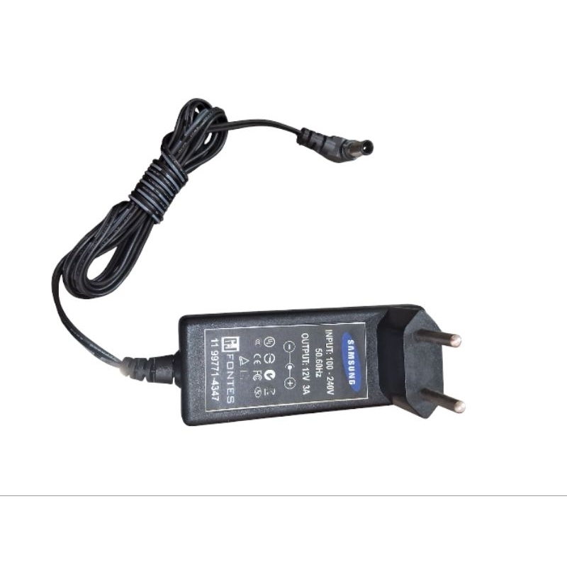 Fonte Monitor Samsung - 12v 3.0A - Bivolt Automática - Compatível Diversos Model