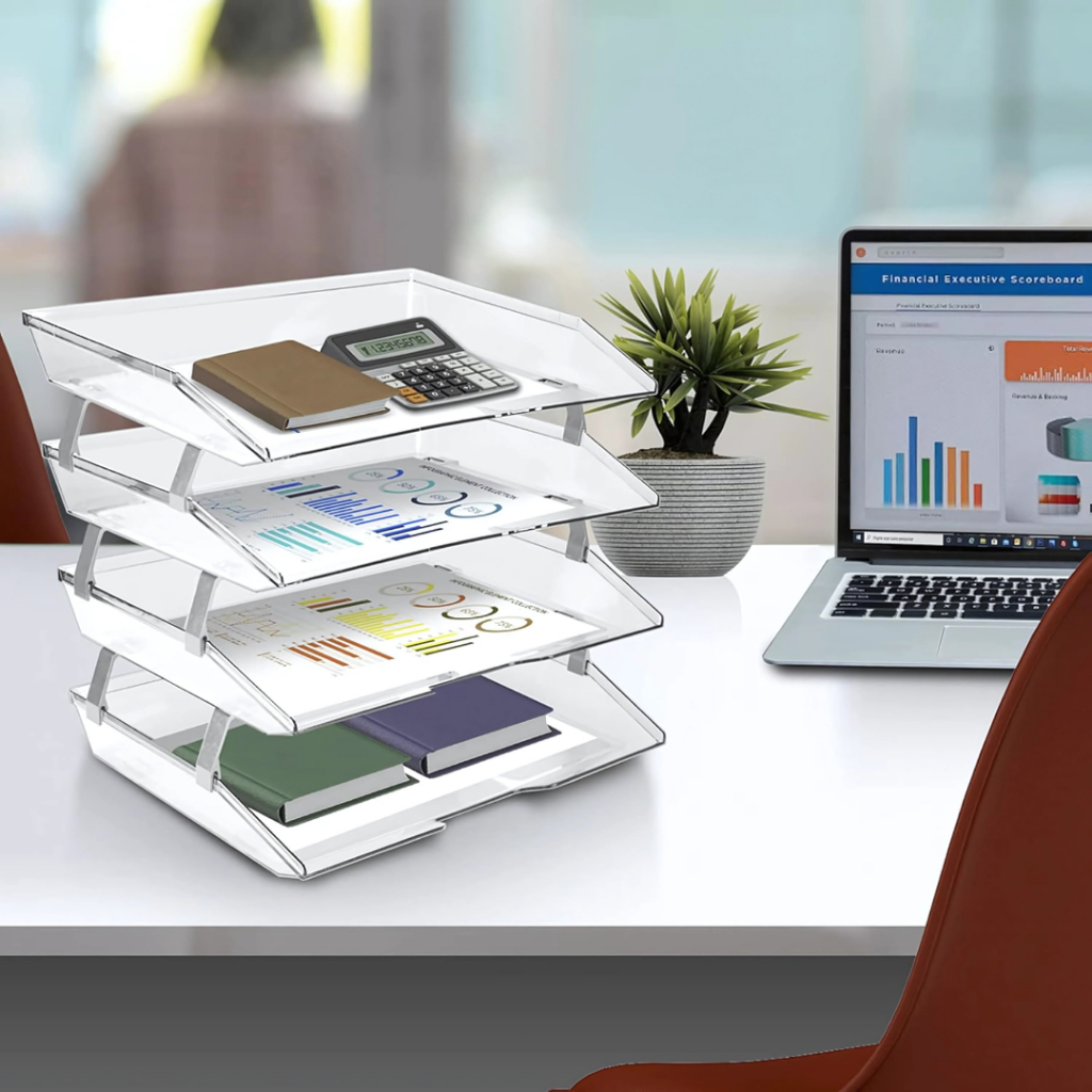 Caixa Para Correspondência A4 Lateral Facility 4 Andares, Acrimet (Cor Cristal) 256