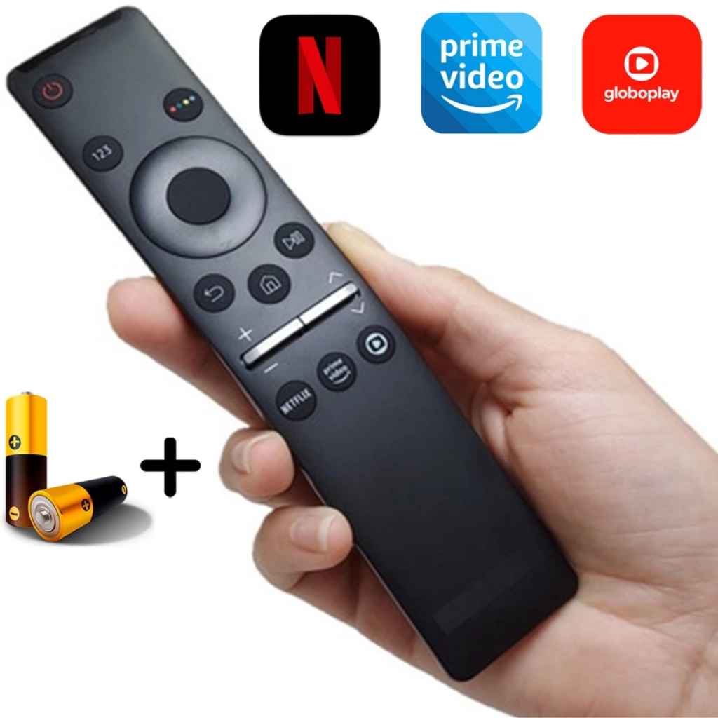 Controle remoto tv samsung Compativel Universal Smart Botao Netflix, Prime video e Globoplay