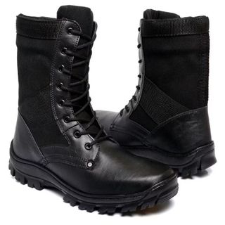 Bota Masculina Tatica Motoqueiro De Couro Reforçado Costurado Impermeável + Palmilha Macia Impermeável