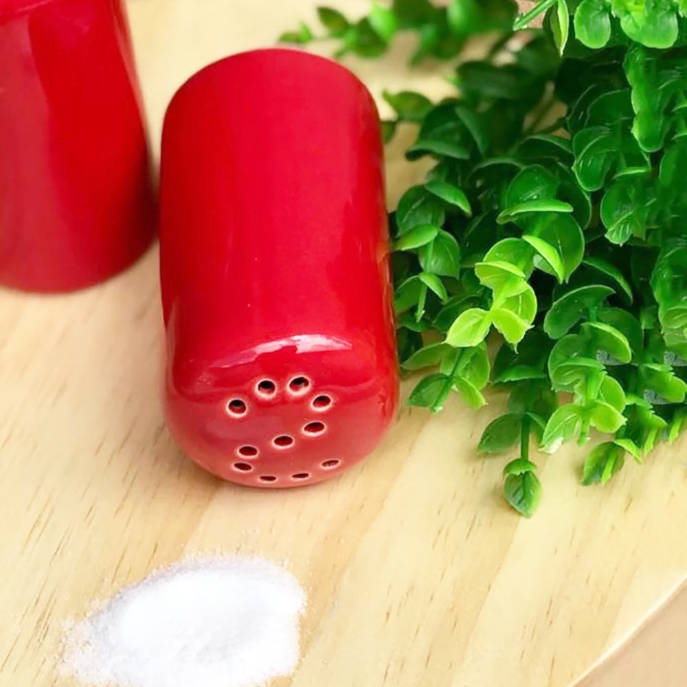 Saleiro de Porcelana Para Mesa Vermelho
