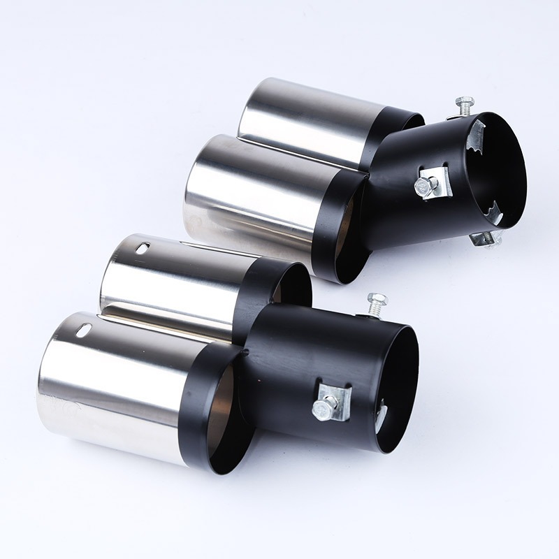 Universal   Saída Dupla Ponta de Escape Aço Inoxidável Auto Silenciador do Carro em Oferta na Shopee