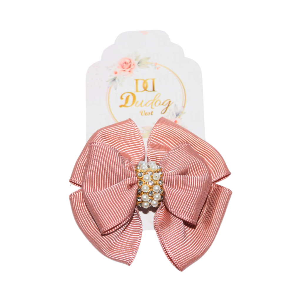 Laço Rose/Dourado Dudog para Pets - Cachorro e Gato