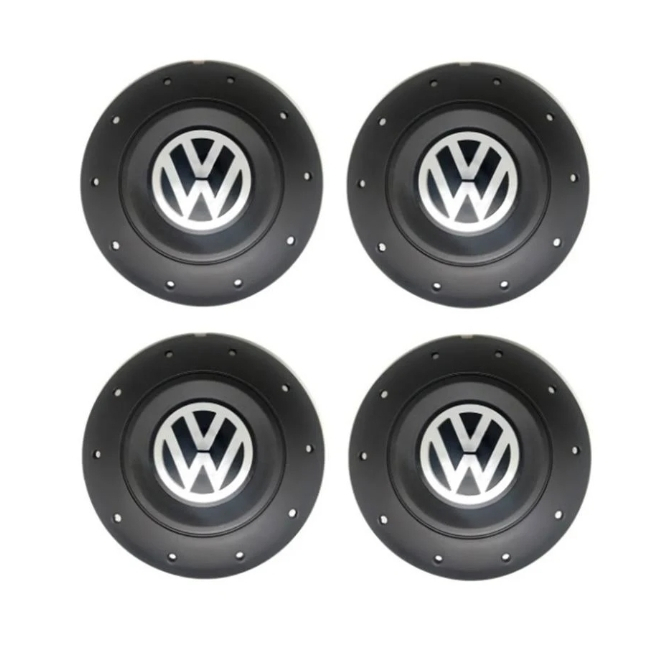 Jogo 4 Calotas Tampa Roda Ferro Amarok VW Aro 14 15 Amarok 4 Furos