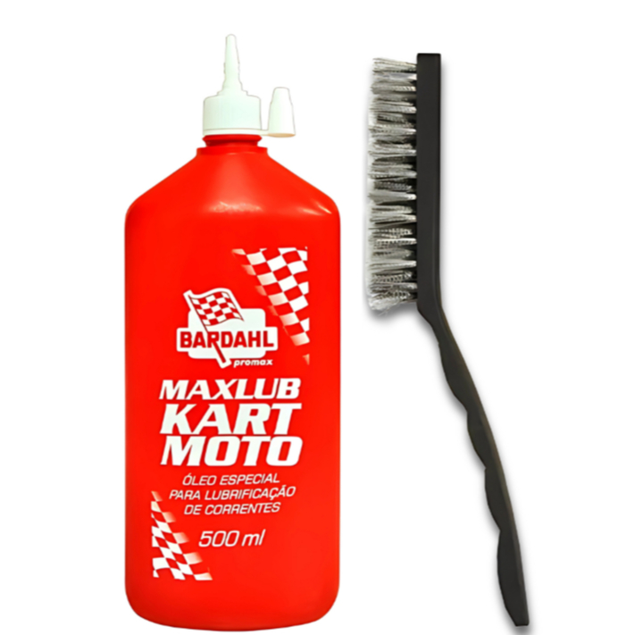 Óleo Lubrificante Corrente Bardahl Maxlub Kart Moto + Escova