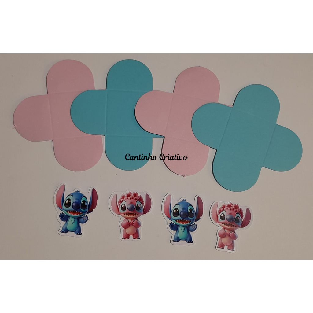 50 Forminhas Docinho Lilo & Stitch - Tag - Etiqueta - Rótulo