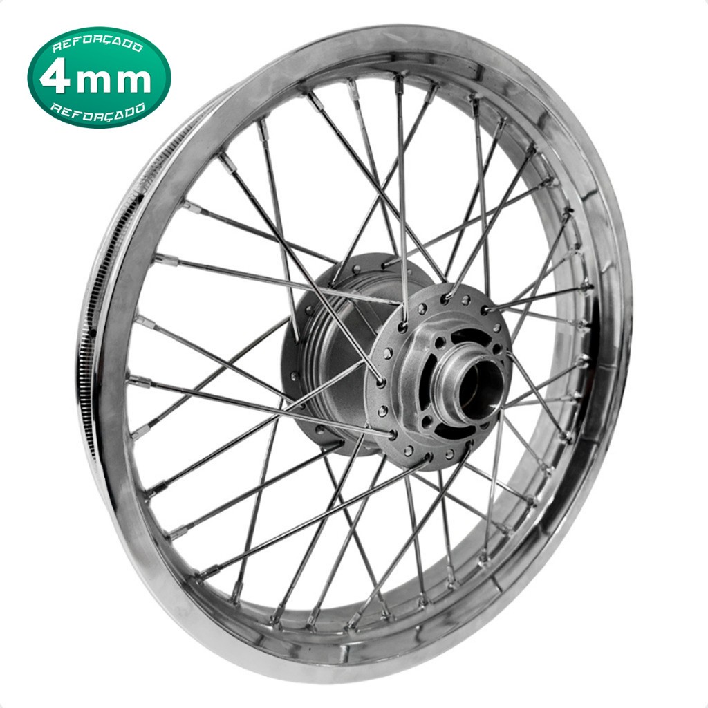 Roda Traseira Xtz 125 Tambor Montada Alinhada Raiamento 4mm