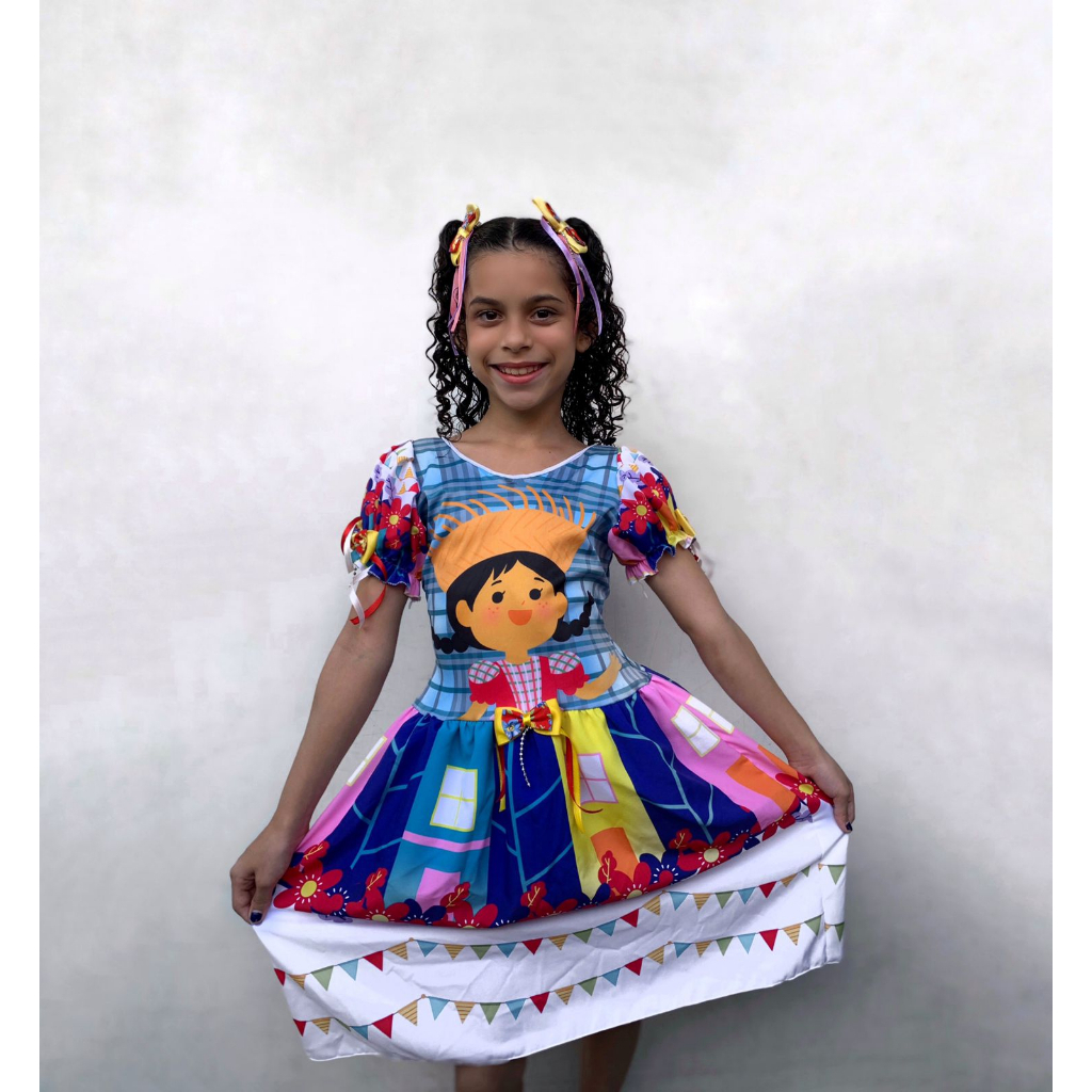 Fantasia Feminina Caipira Para Festa Junina e Quermesse - Rápido Envio
