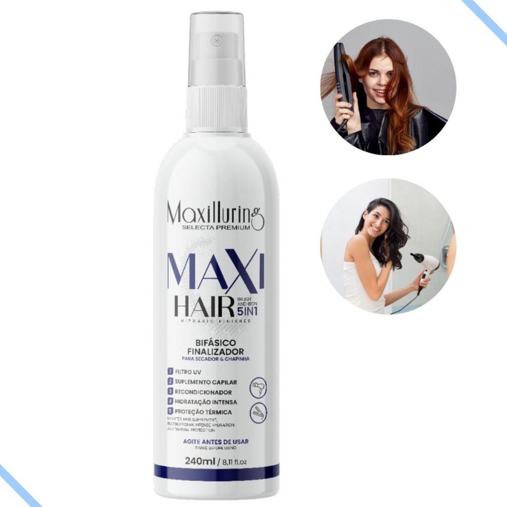 Defrizante Spray 5 Em 1 Secador E Chapinha Proteção Térmica Maxilluring