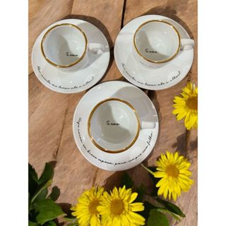 Copo Friso em ouro  220ml Porcelana Xicara / Sua Logo / Frase padrinhos / Casamento / Família em Oferta na Shopee