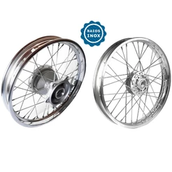Par Roda Aro Folha Calha Dianteira + Traseira Raiada Inox 3,5mm Bros 125/150/ 160 Freio Á Disco