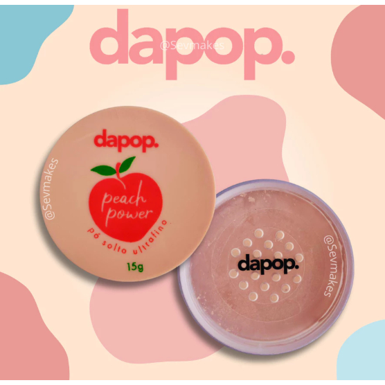 Pó Translúcido Dapop Pêssego – Efeito Aveludado e Controle de Oleosidade em Oferta na Shopee