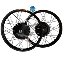 Jogo Aro Alumínio Cubo Preto Ybr 125 / Factor Raio INOX