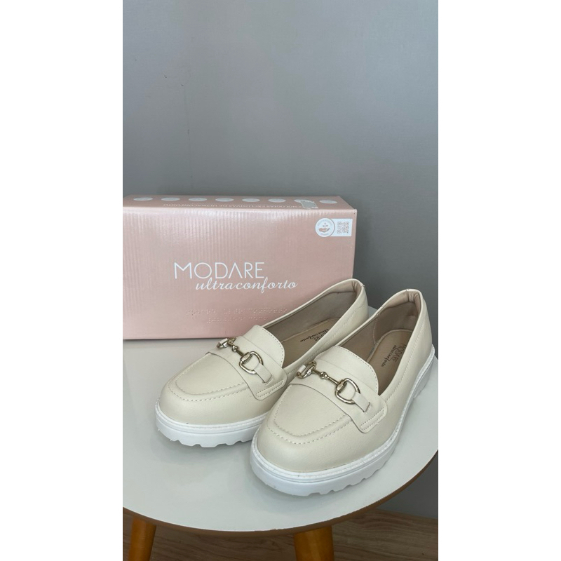 Mocassim Tratorado Modare Ultraconforto Off white