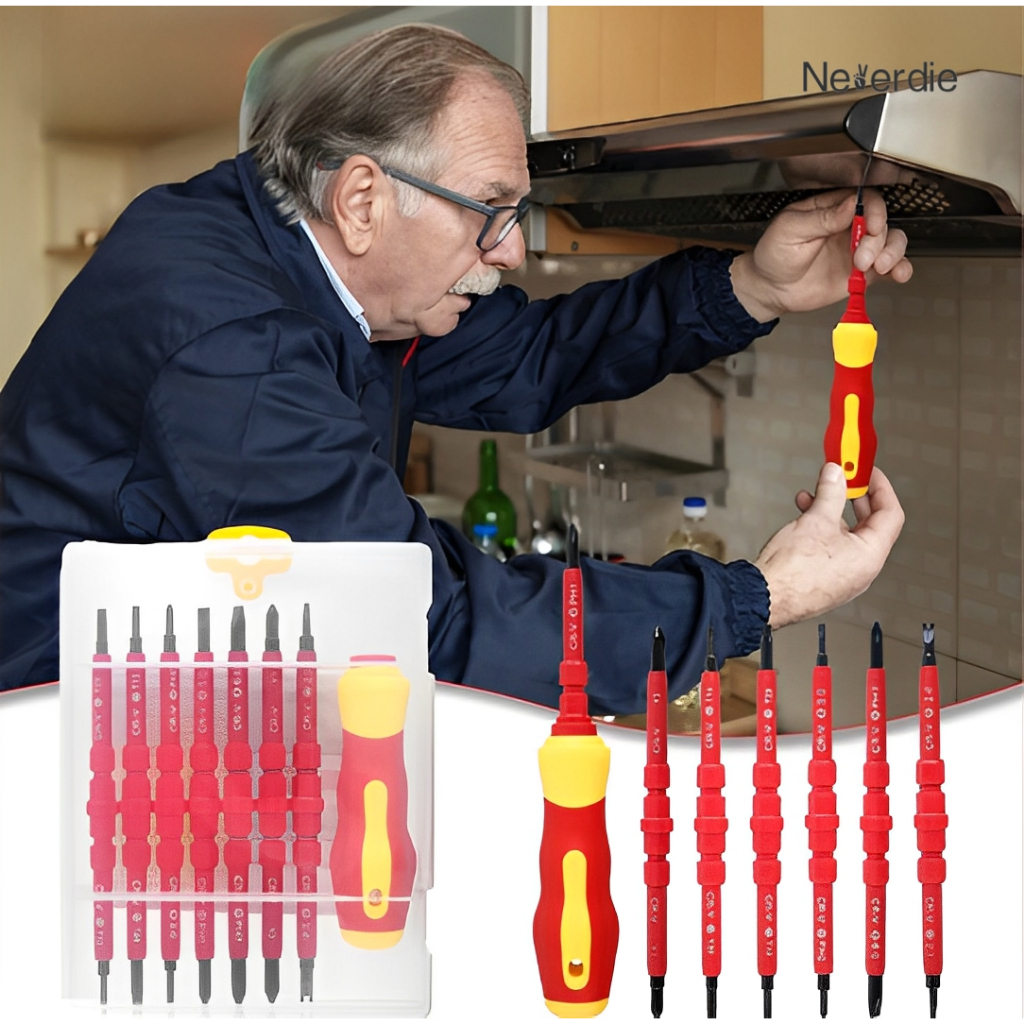 Kit De Ferramentas De Reparo Conjunto De Chave De Fenda 15 Em 1 Ferramenta Isolada Com Bits Magnetizados