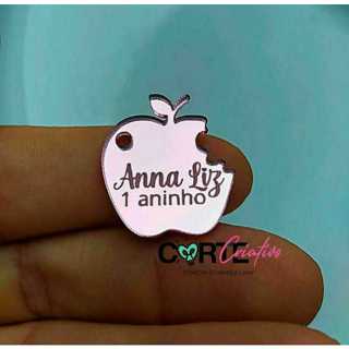 KIT 30 e 40 unidades TAG MAÇÃ PERSONALIZADA em Oferta na Shopee