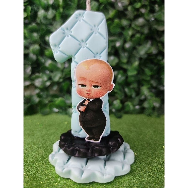 vela personalizada com tema poderoso chefinho topo de bolo aniversário 1 ao 9