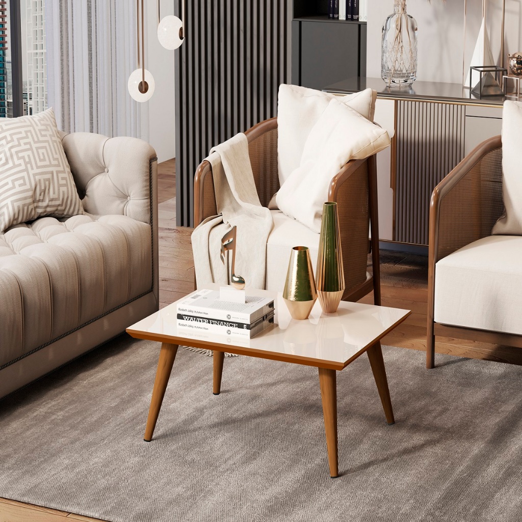 Mesa de Centro Sala Modelo Retrô Decoração Casa - MDF em Oferta na Shopee