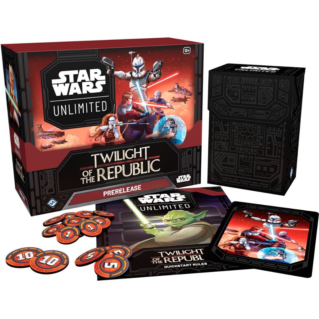 Star Wars Kit Prerelease Twilight Republic Booster Cartas Inglês