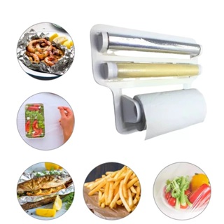 Porta Papel Toalha Triplo Suporte Preto Rolo Cozinha 4 Em 1 em Oferta na Shopee