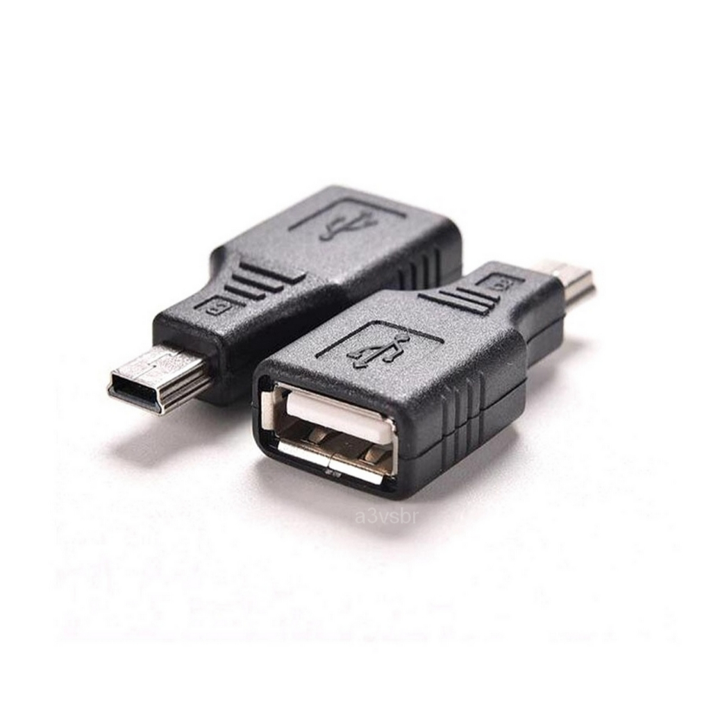 Adaptador cabo conector otg usb 2.0 pra mini b v3 celular ps3 som radio veiculo extensão tomada em Oferta na Shopee