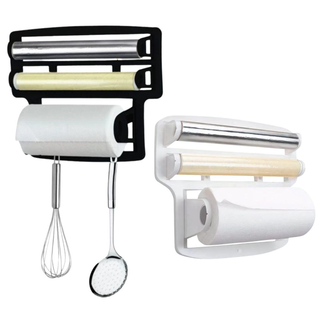 Porta Papel Toalha papel filme e papel alumínio  3 em 1 resistente