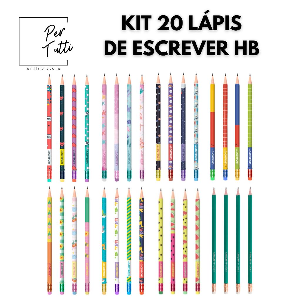 Lapis De Escrever Preto HB Com Borracha 20 Unidades Lápis Escrever Tematico em Oferta na Shopee