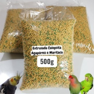 Natura Green (500g) Extrusada Média para Calopsita, Agapórnis e Maritaca