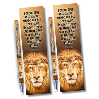 10 ou 20 Kits Marca Página Bíblico Com Caneta - Lembrança Masculina, Cristã, Congresso Evangélico em Oferta na Shopee