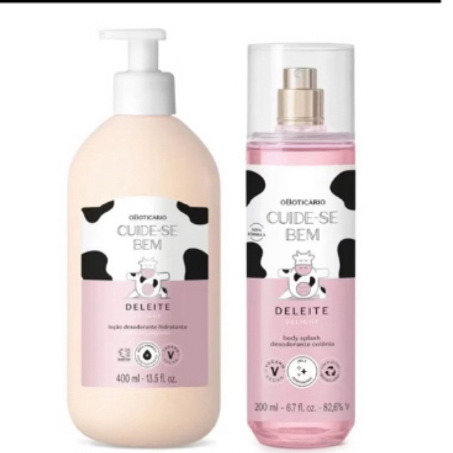 Kit Hidratante Cuide-se Bem Deleite 400ml + Body Splash 200ml - O Boticário