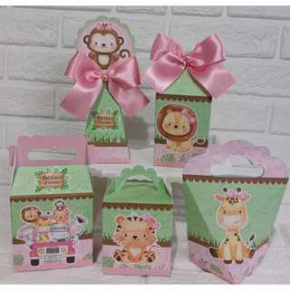 KIT PERSONALIZADO para lembrancinha de aniversário SAFARI  MENINA (PEGUE E MONTE)