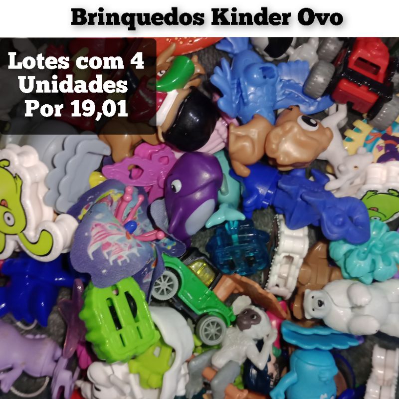 Brinquedos Kinder Ovo kits com 4 unidades