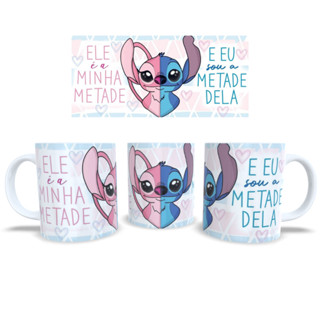 CANECA STITCH CASAL NAMORADO TE AMO FRASES COM NOME PORCELANA PLASTICO PRESENTE CAFE ANIVERSARIO em Oferta na Shopee