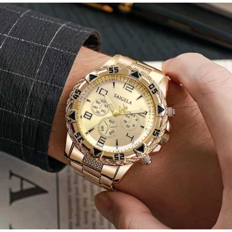 Relógio Masculino Aço Inoxidável Pallyjane/DHP Prata Preto Presente Relógio Masculino Aço inoxidável em Oferta na Shopee