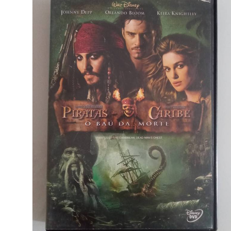 piratas do caribe - o bau da morte - dvd de locadora - Johnny Depp, Orlando Bloom, Keira Knightley